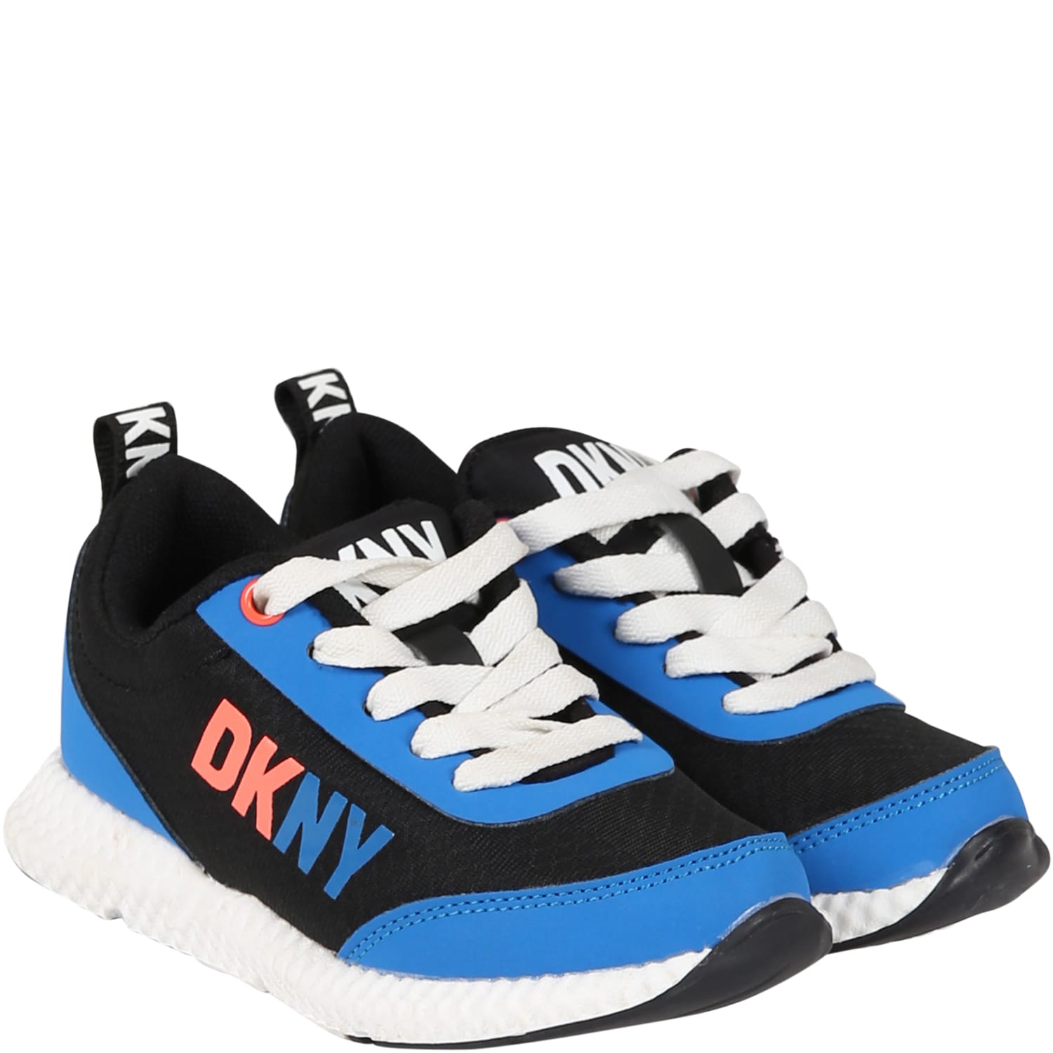 Shop Dkny Multicolor Sneakers For Kids With Logo