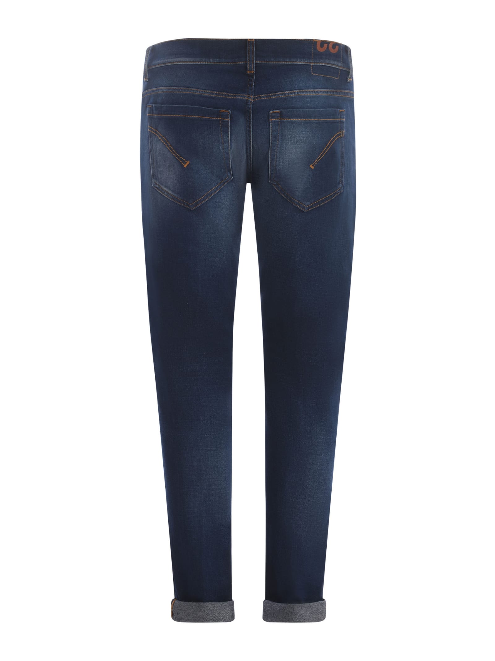 Shop Dondup Jeans  George In Stretch Denim In Denim Blu