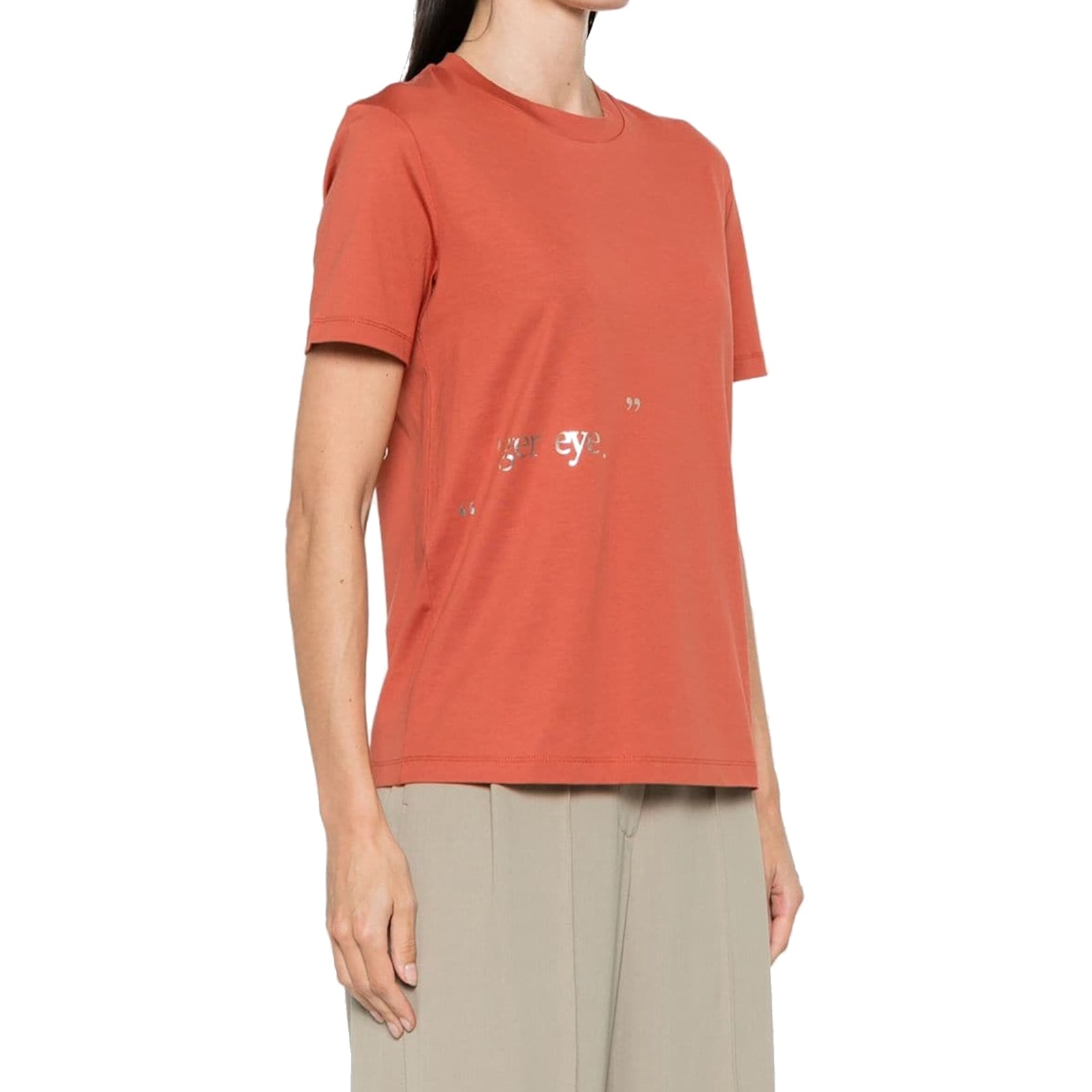 Shop 's Max Mara S Orlanda Cotton T-shirt In Orange