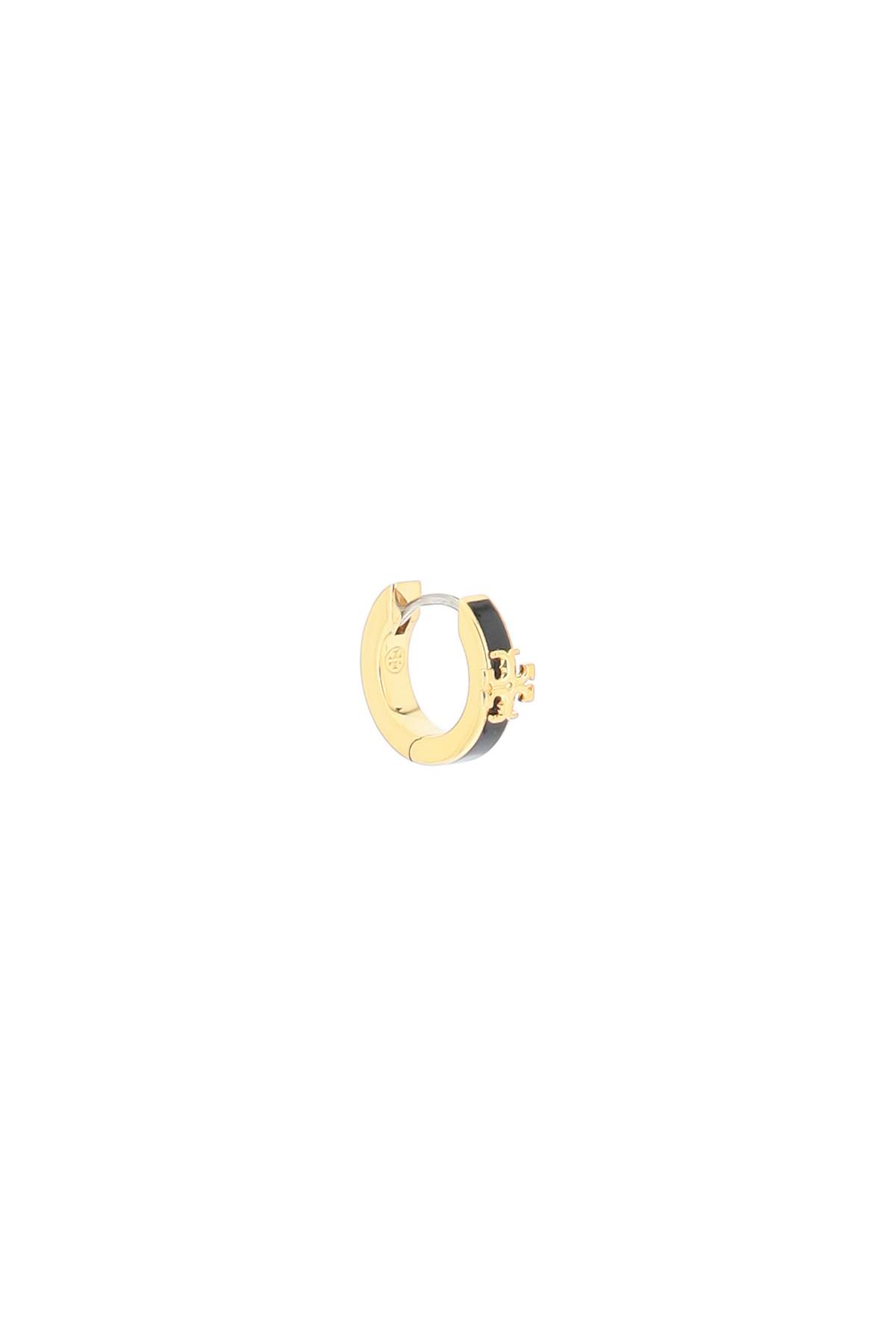 Tory Burch Kira Enamel Huggie Earrings In Gold