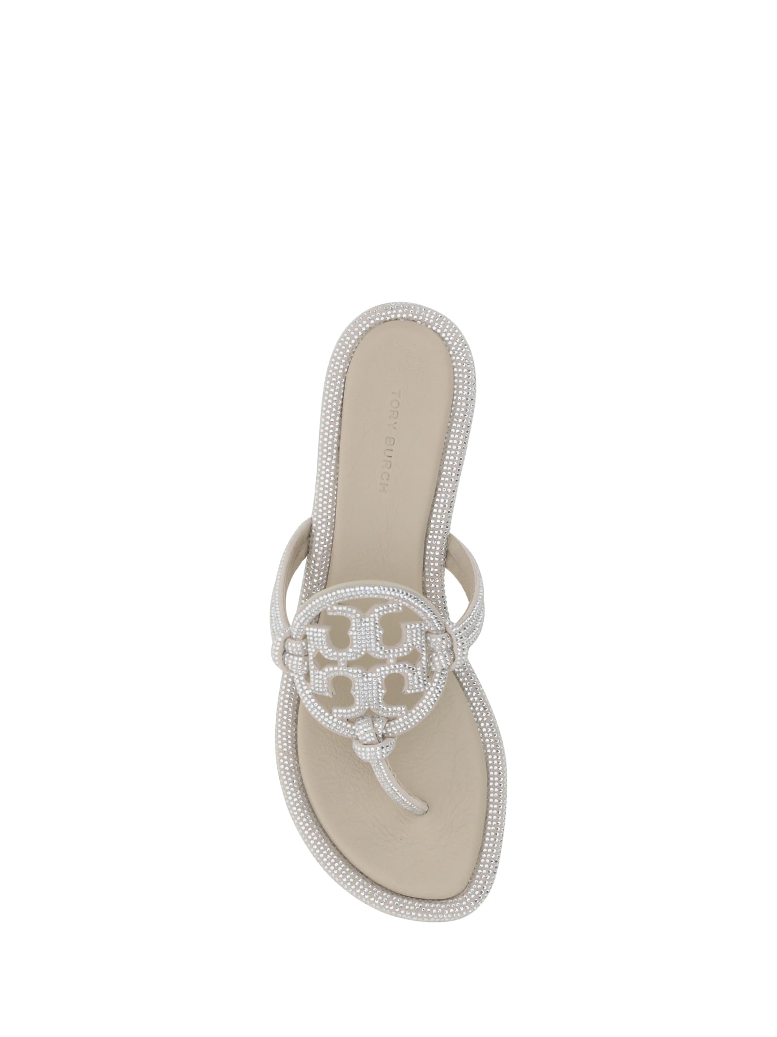 Shop Tory Burch Miller Sandals In Stone Gray