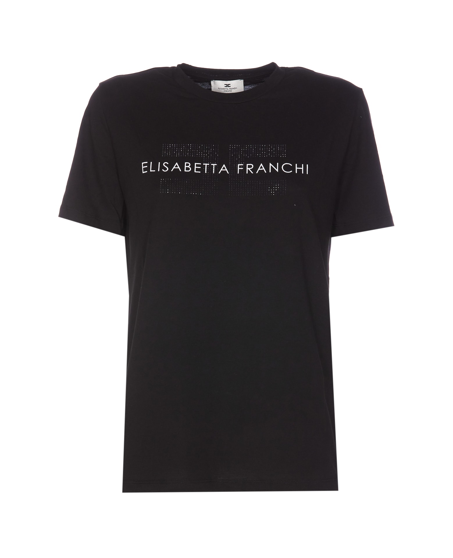 Elisabetta Franchi Logo T-shirt In Nero