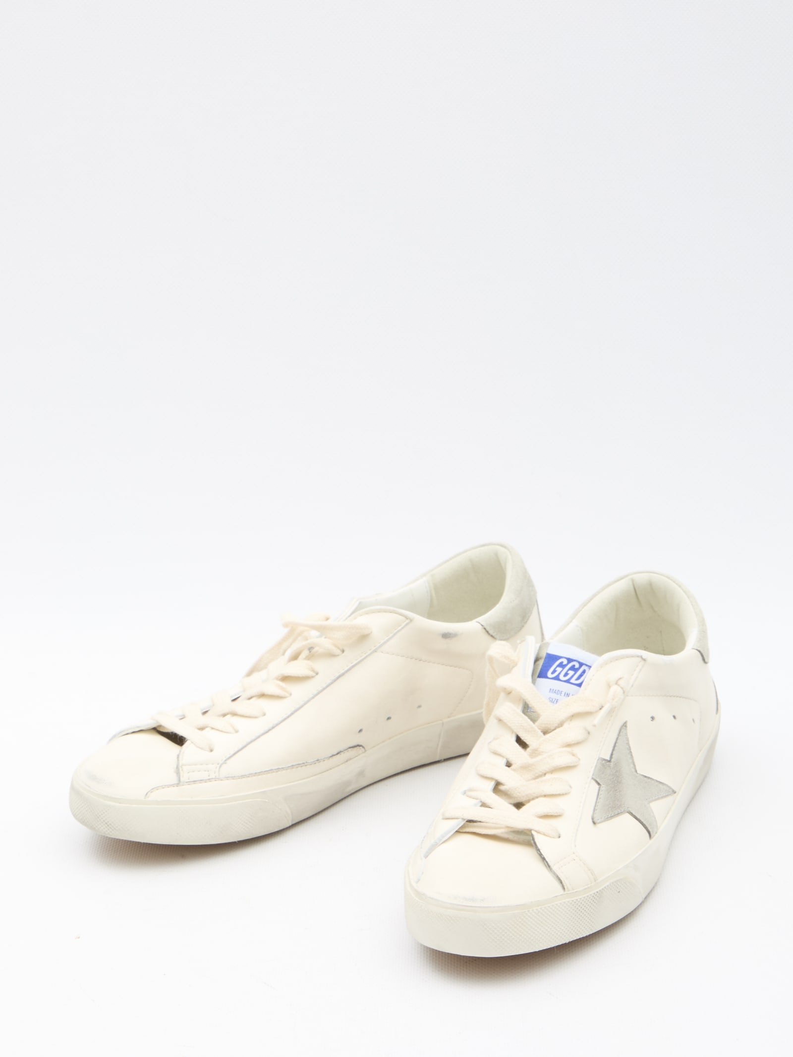 Shop Golden Goose Super-star Sneakers In White