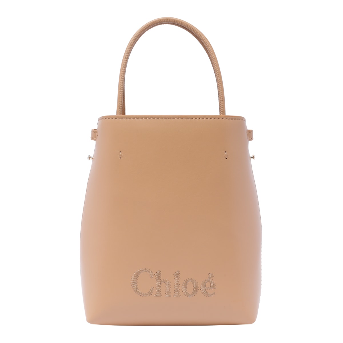 Shop Chloé Micro Chloe Sense Tote Bag In Beige