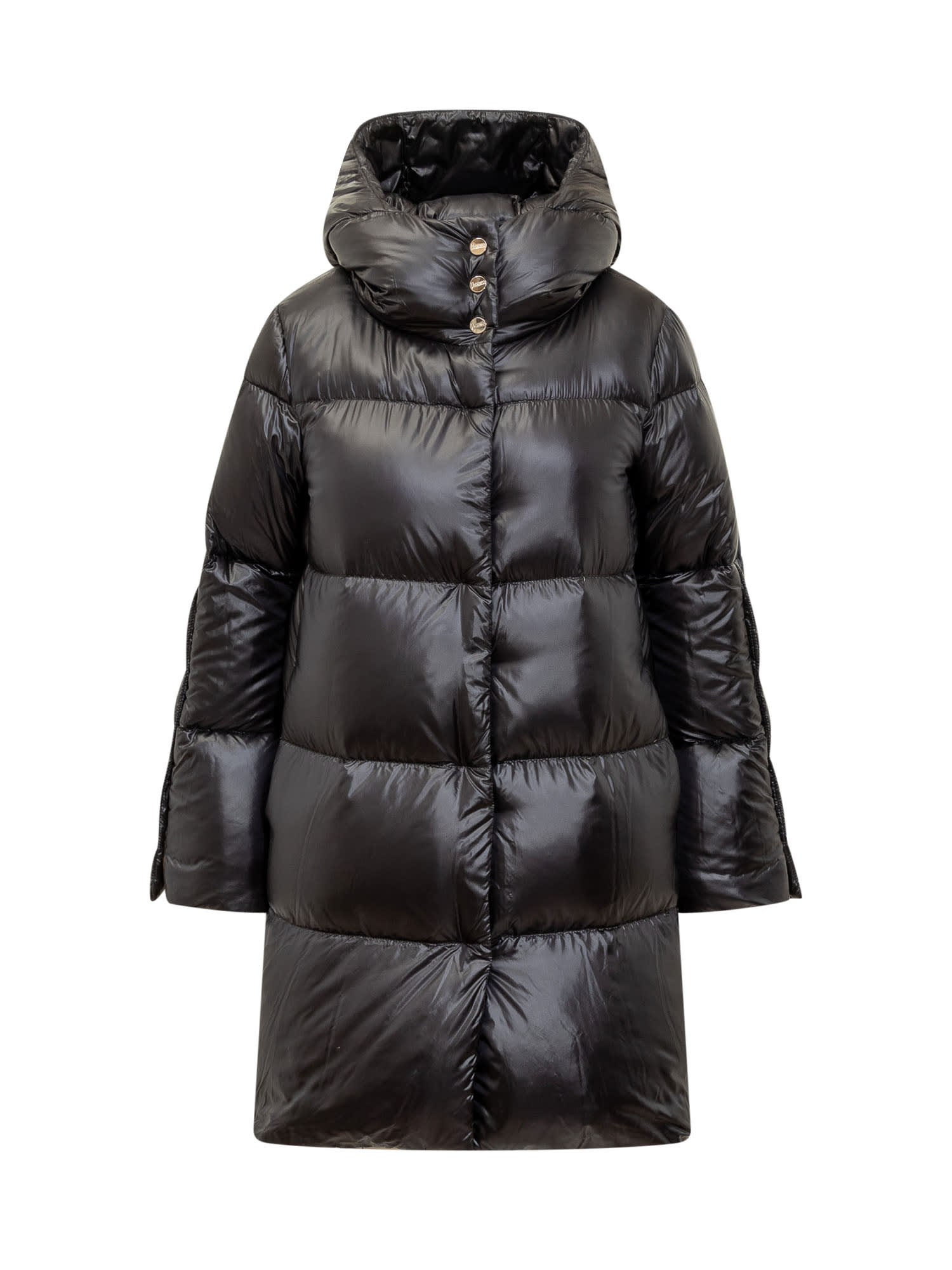 Shop Herno A-shape Down Jacket In Nero