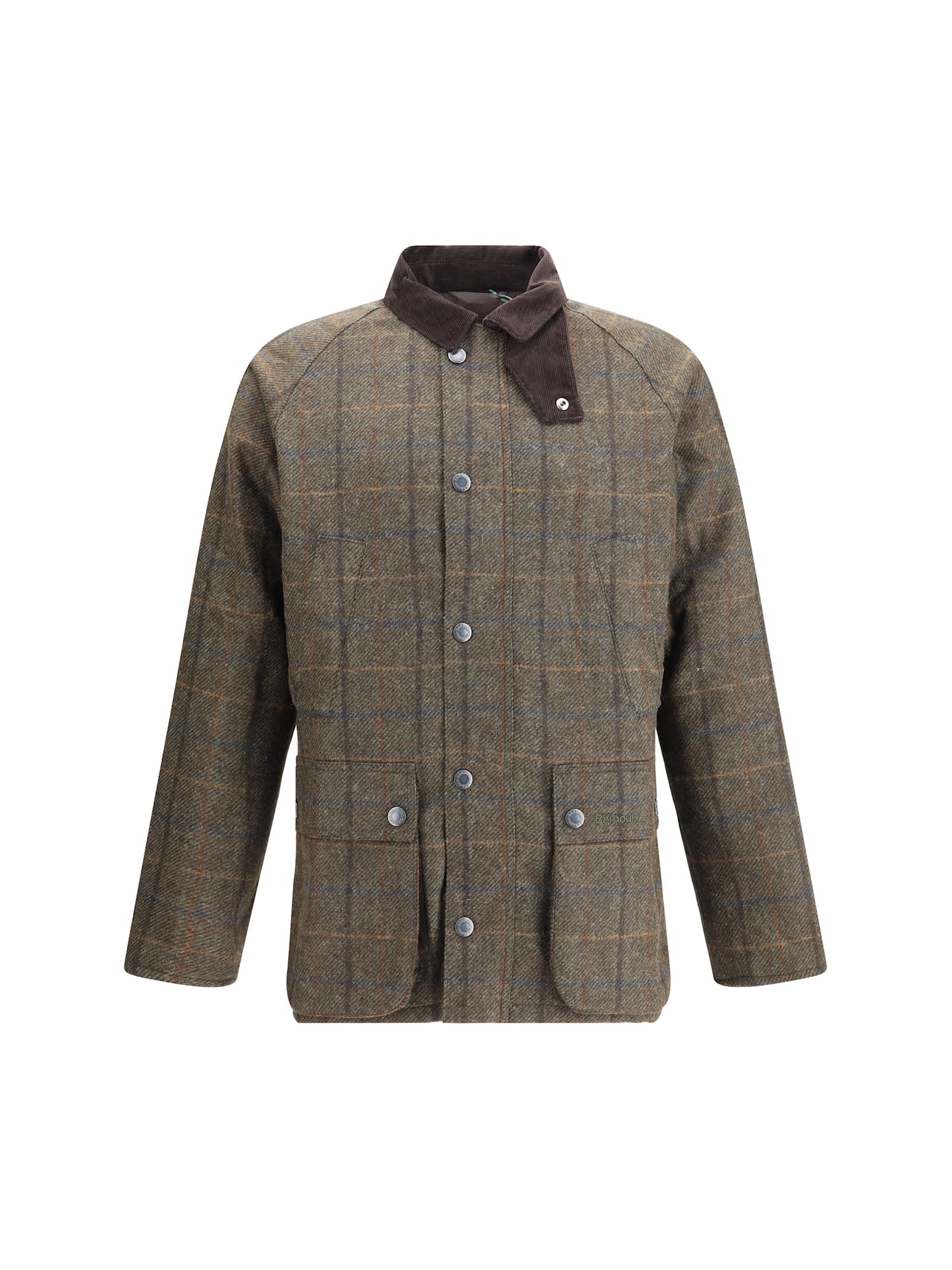 Barbour Bedale Check Jacket In Green