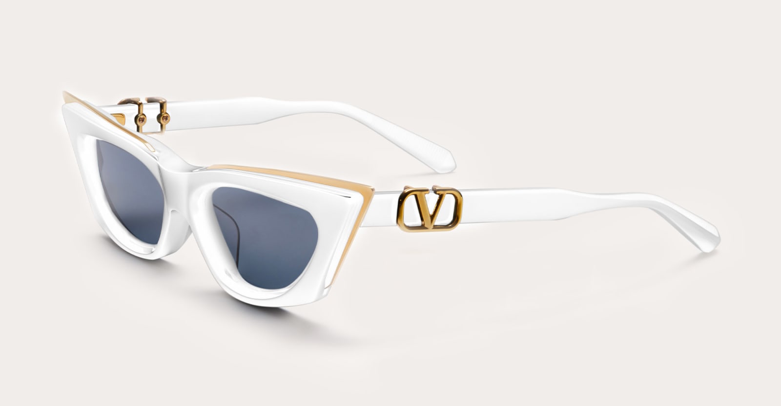V-goldcut I - White / Yellow Gold Sunglasses