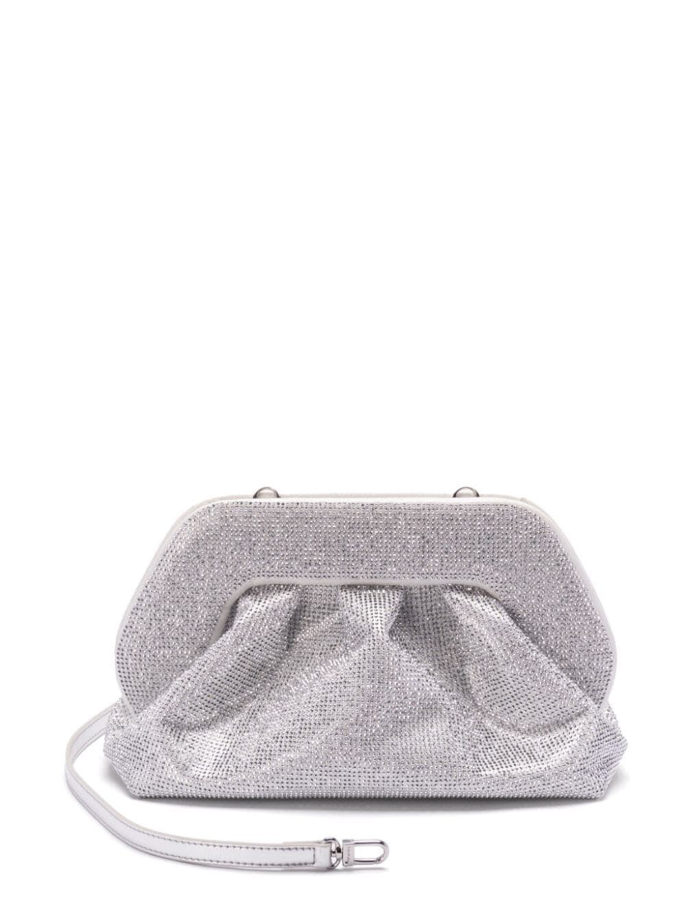 Shop Themoirè Tia Strass Bag In Silver