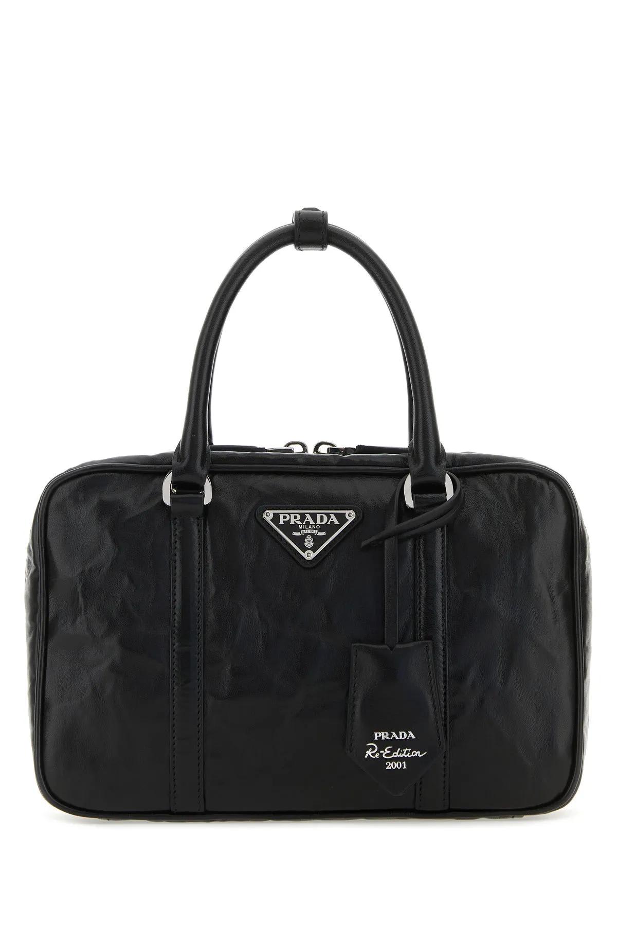 Shop Prada Black Nappa Leather Handbag
