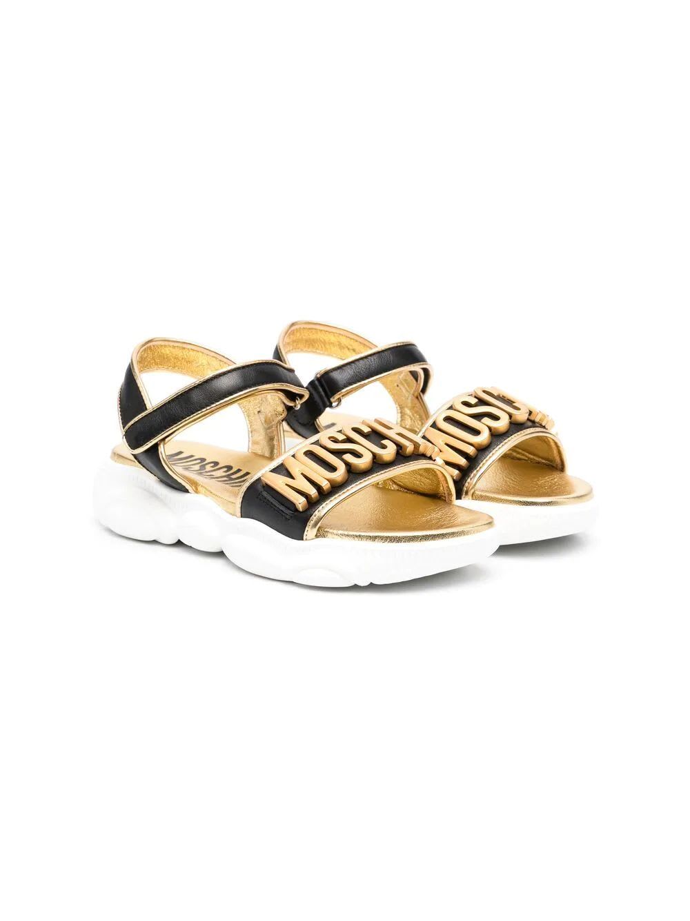Buy Moschino Sandals With Application online, shop Moschino shoes with free shipping