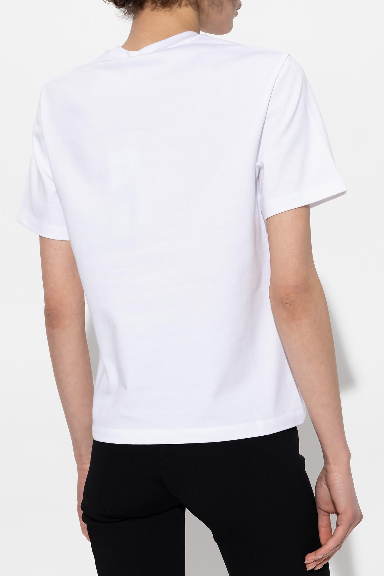 Shop Ferragamo T-shirt With Logo In White