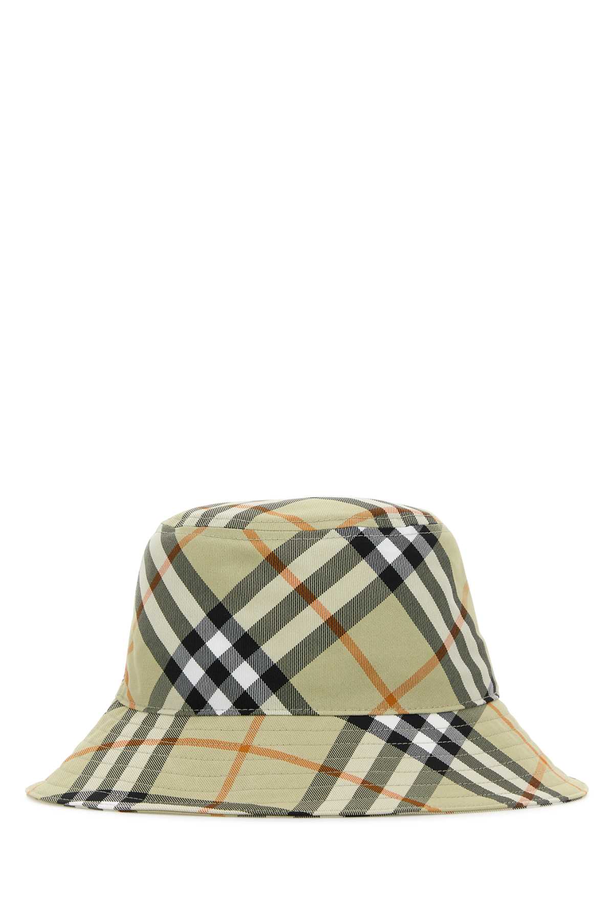 Shop Burberry Printed Polyester Bucket Hat In Lightsageipcheck