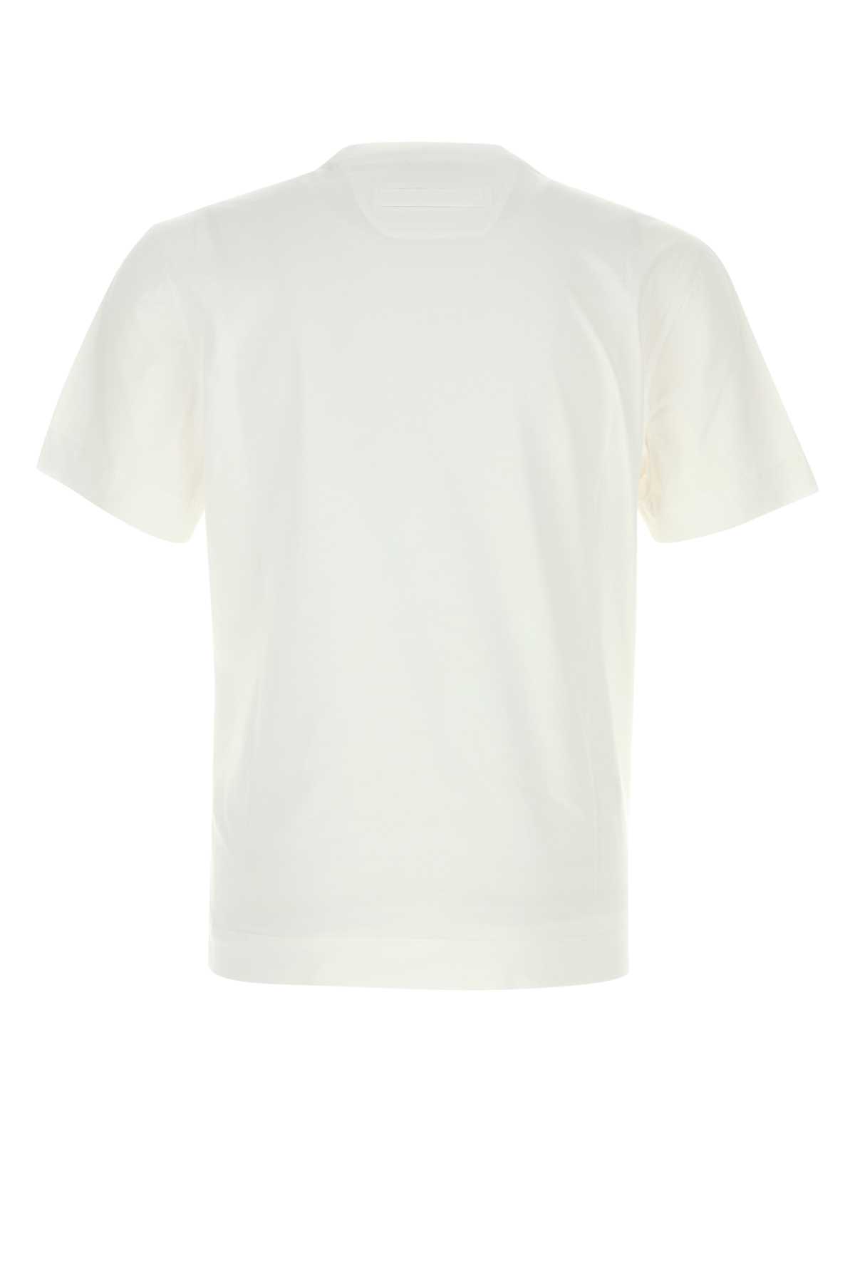 Zegna T-shirt In Cotone Bianco  Uomo In Black