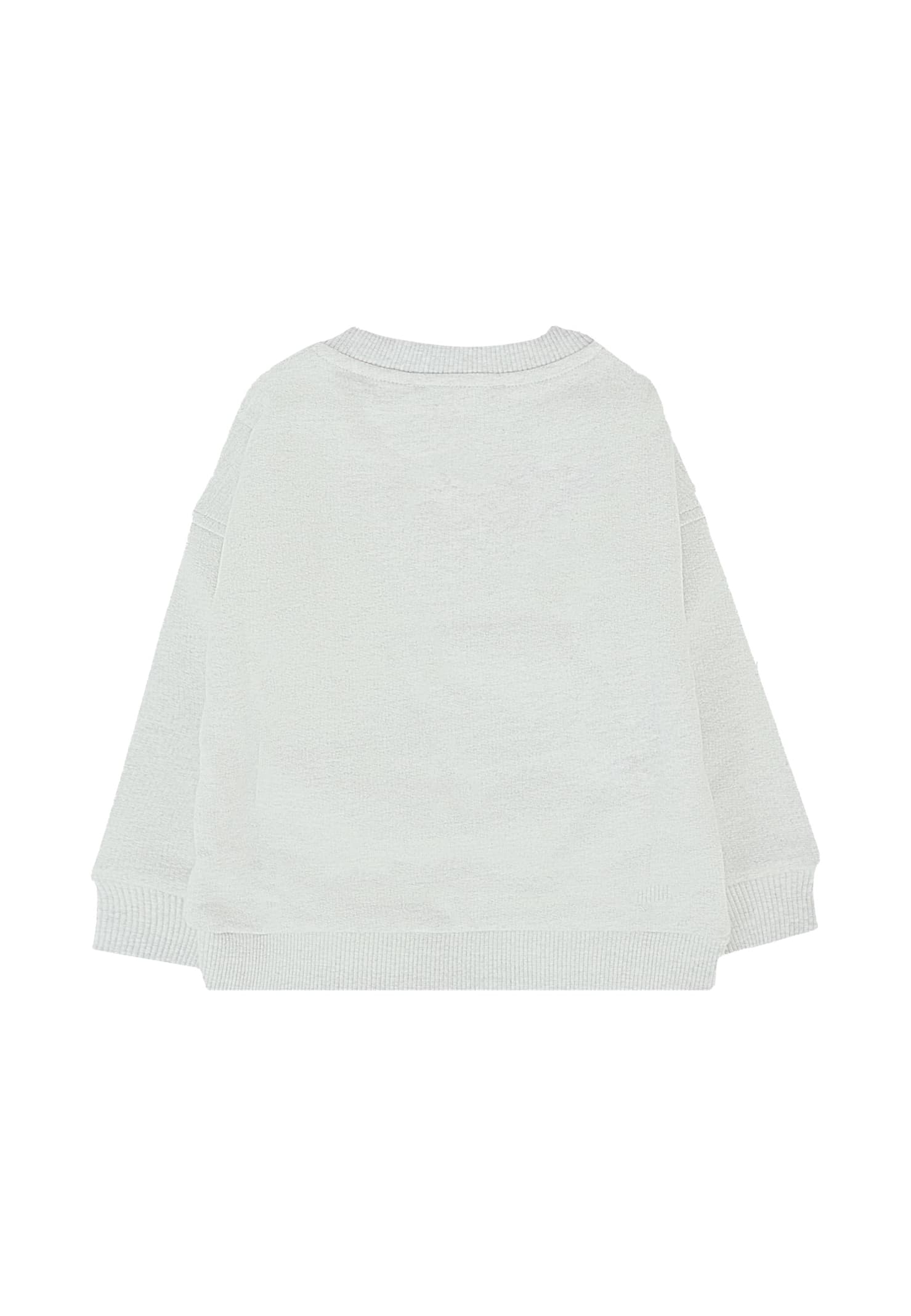 Moschino Gray Sweatshirt For Babykids With Logo In Gray