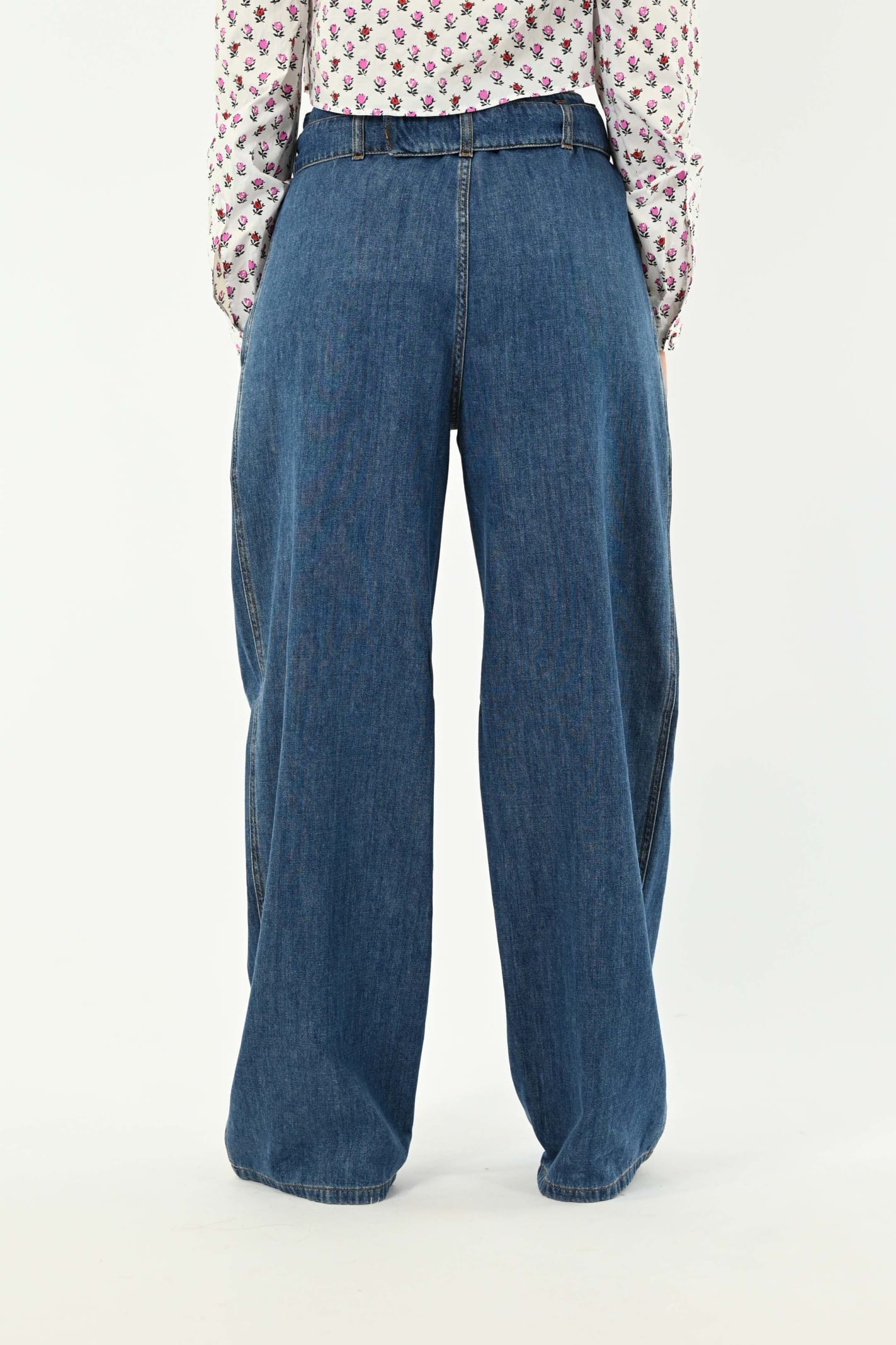 Philosophy Di Lorenzo Serafini Oversized Denim Trousers In Blue