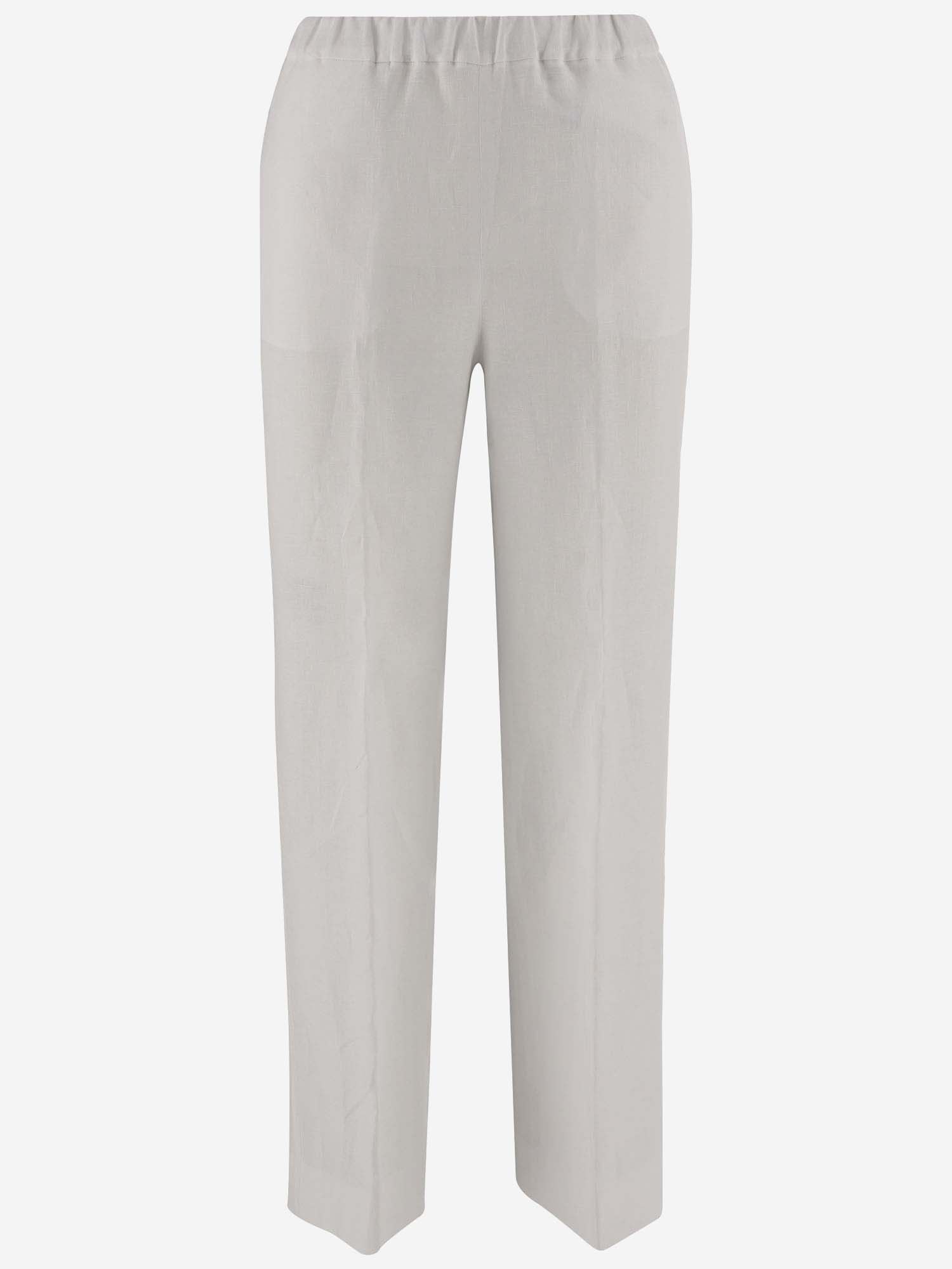 Ql2 Straight-leg Linen Pants In White