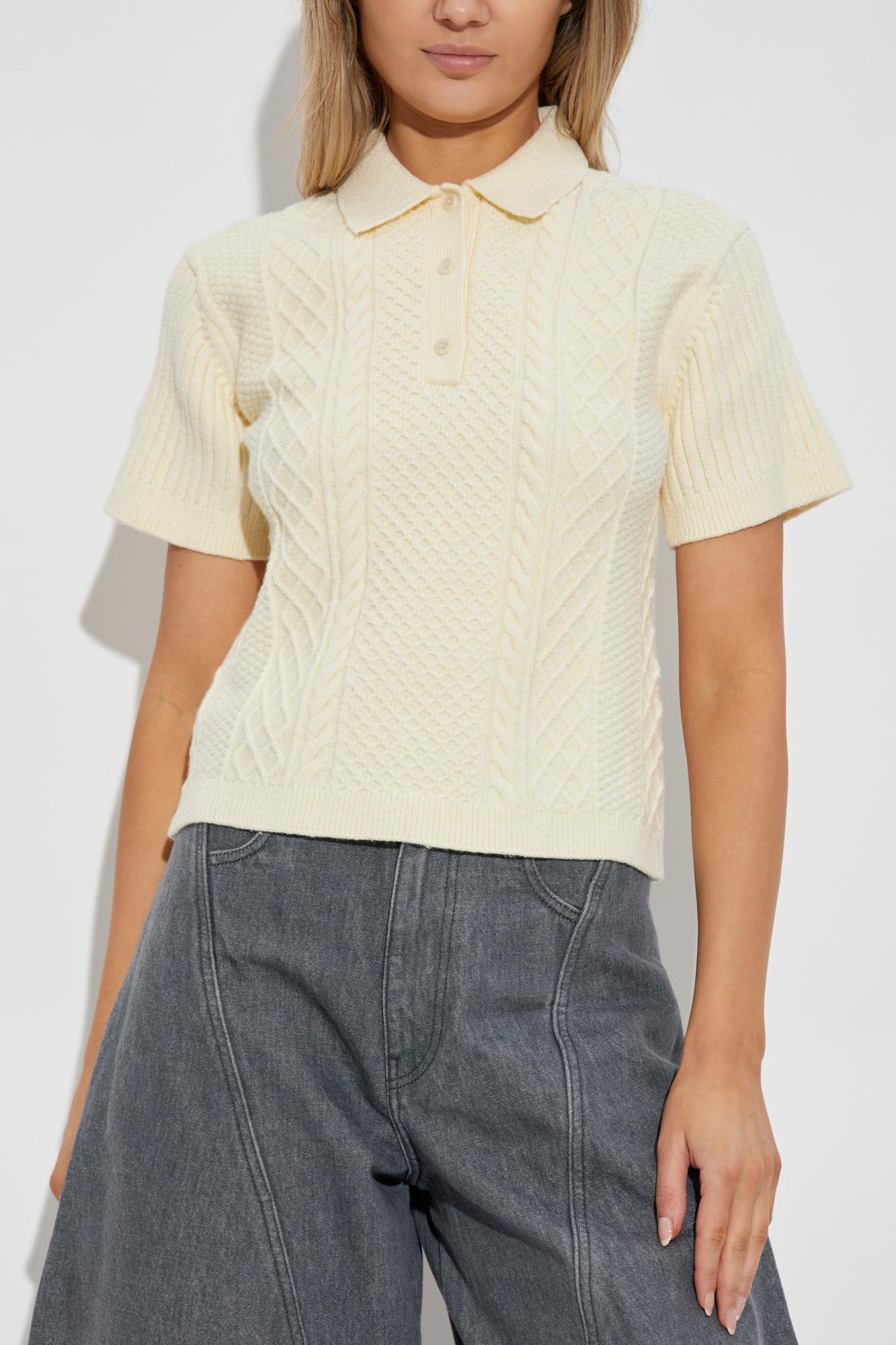 Jw Anderson Top With Collar In Neutral