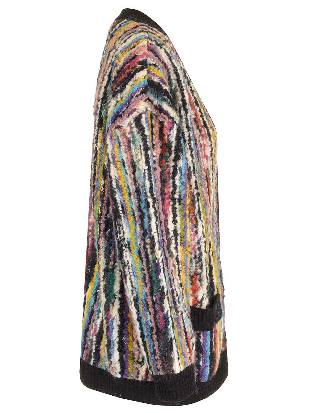 Shop Missoni Oversized Cardigan In Multicolor