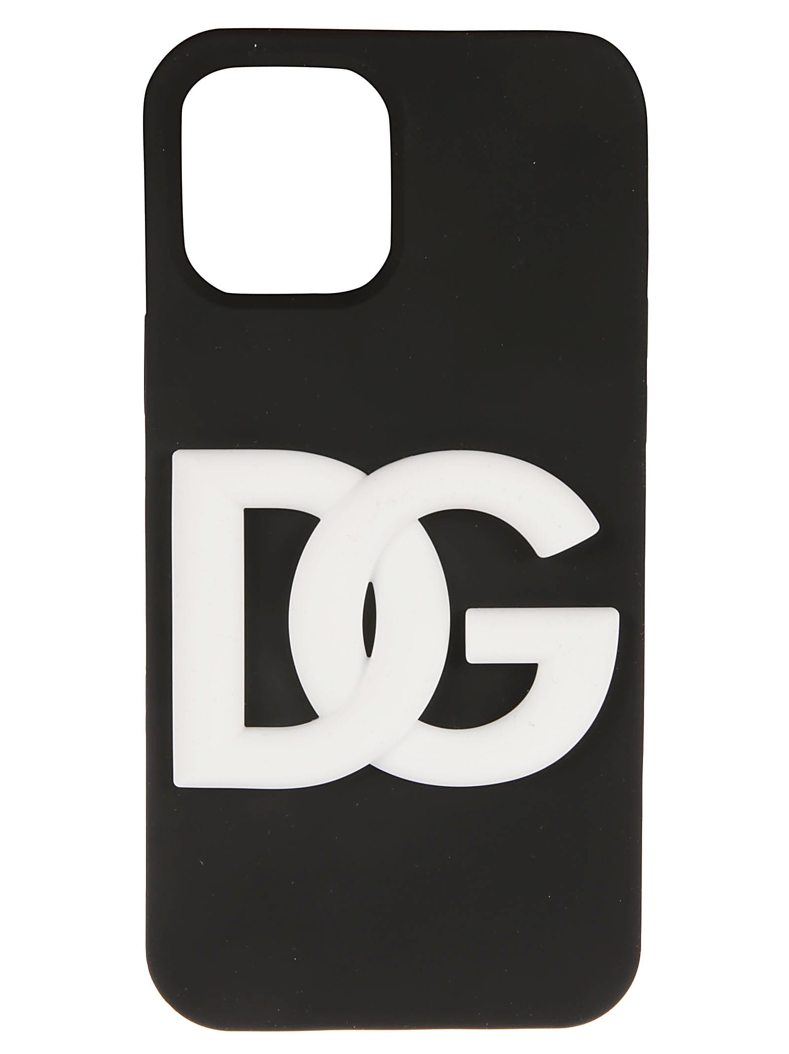 Dolce & Gabbana Iphone 12 Pro Max Logo Phone Case In Black/white