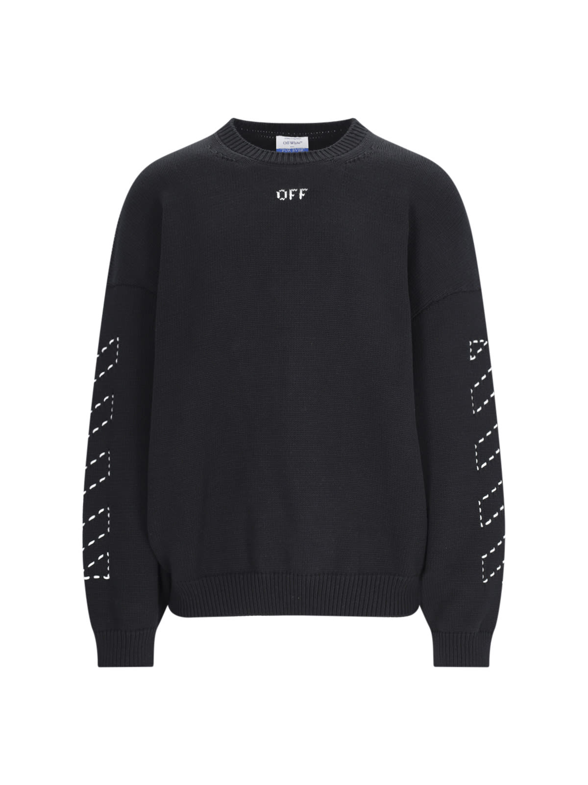 Off-white Crewneck Sweater In Black