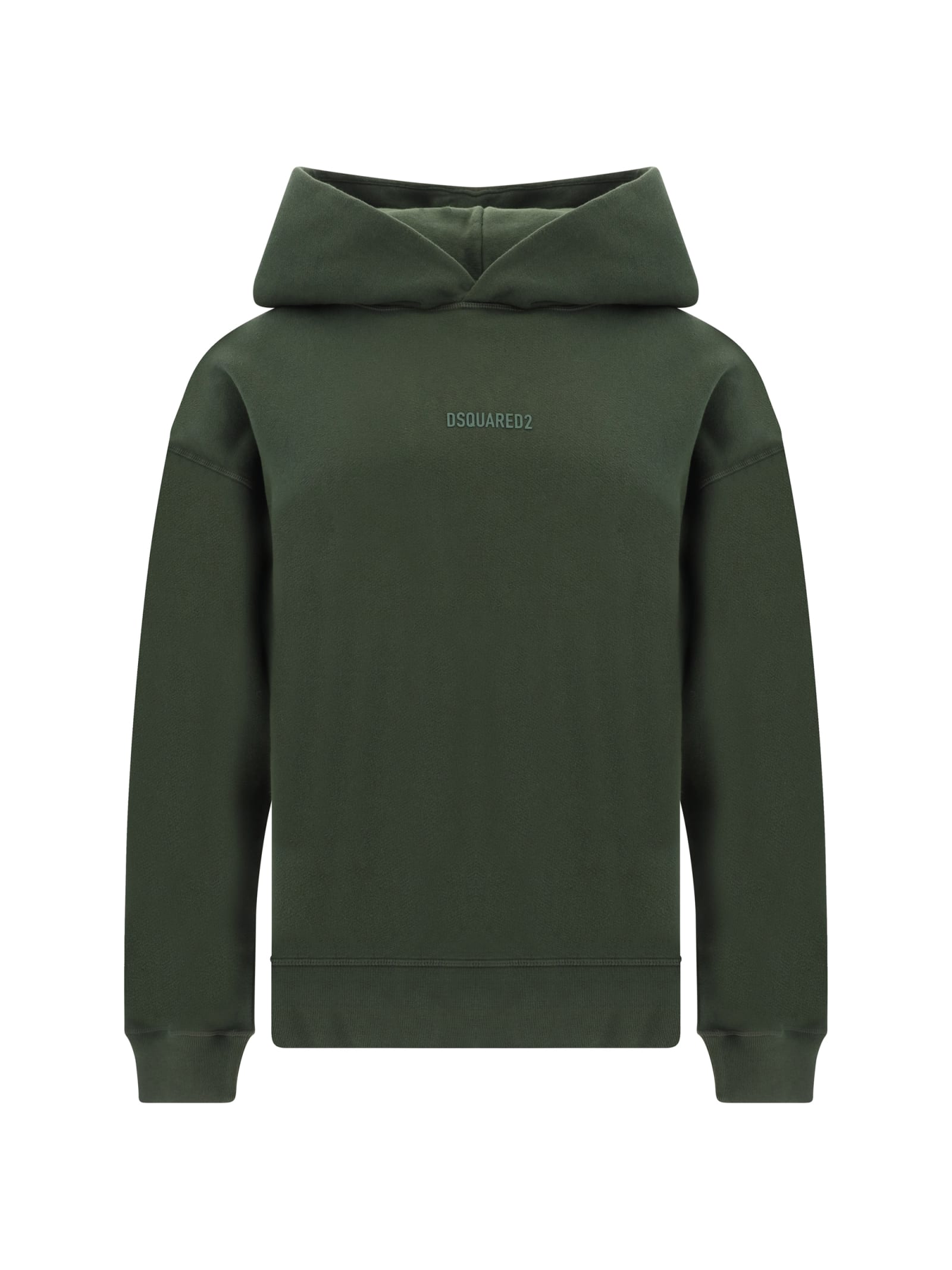 Shop Dsquared2 Hoodie In Military Green