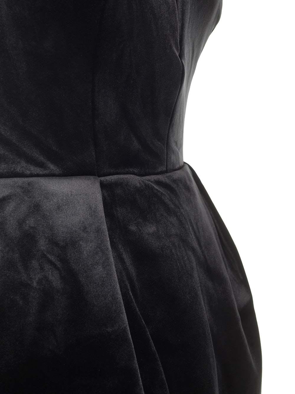 Shop Roland Mouret Silk Velvet Mini Dress In Black