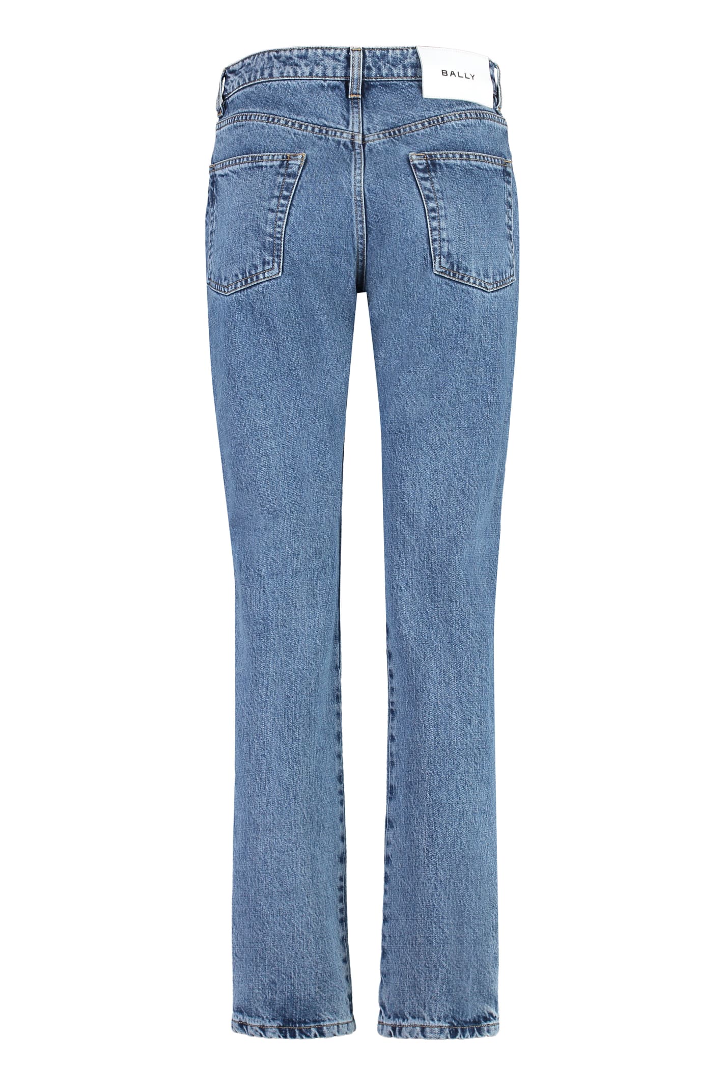Shop Bally 5-pocket Straight-leg Jeans In Denim