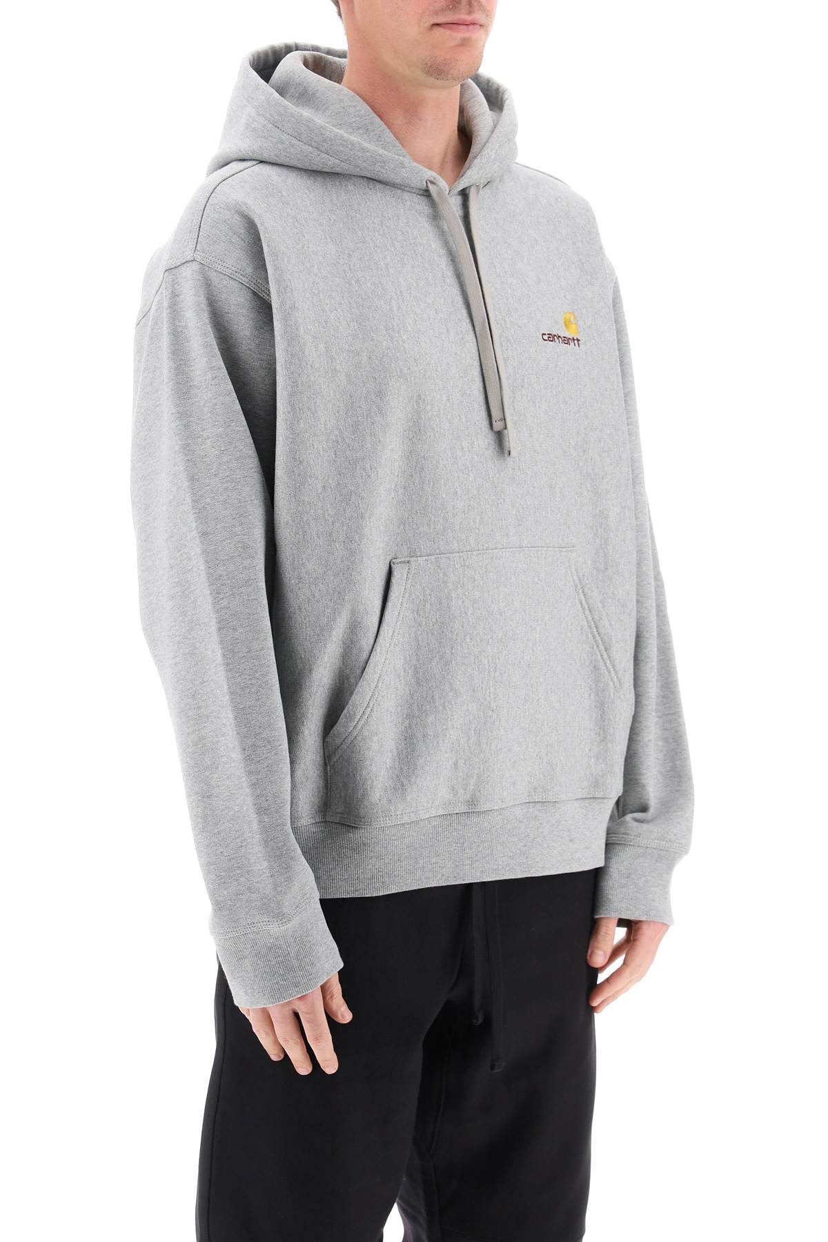 Carhartt American Script Hoodie In Gray