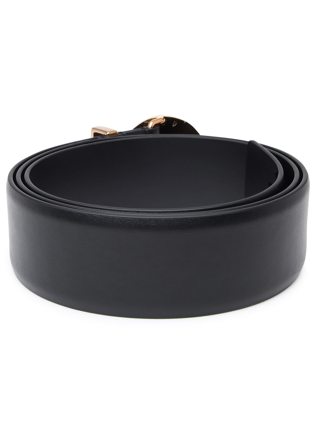 Shop Versace Medusa Black Leather Belt In Nero E Oro