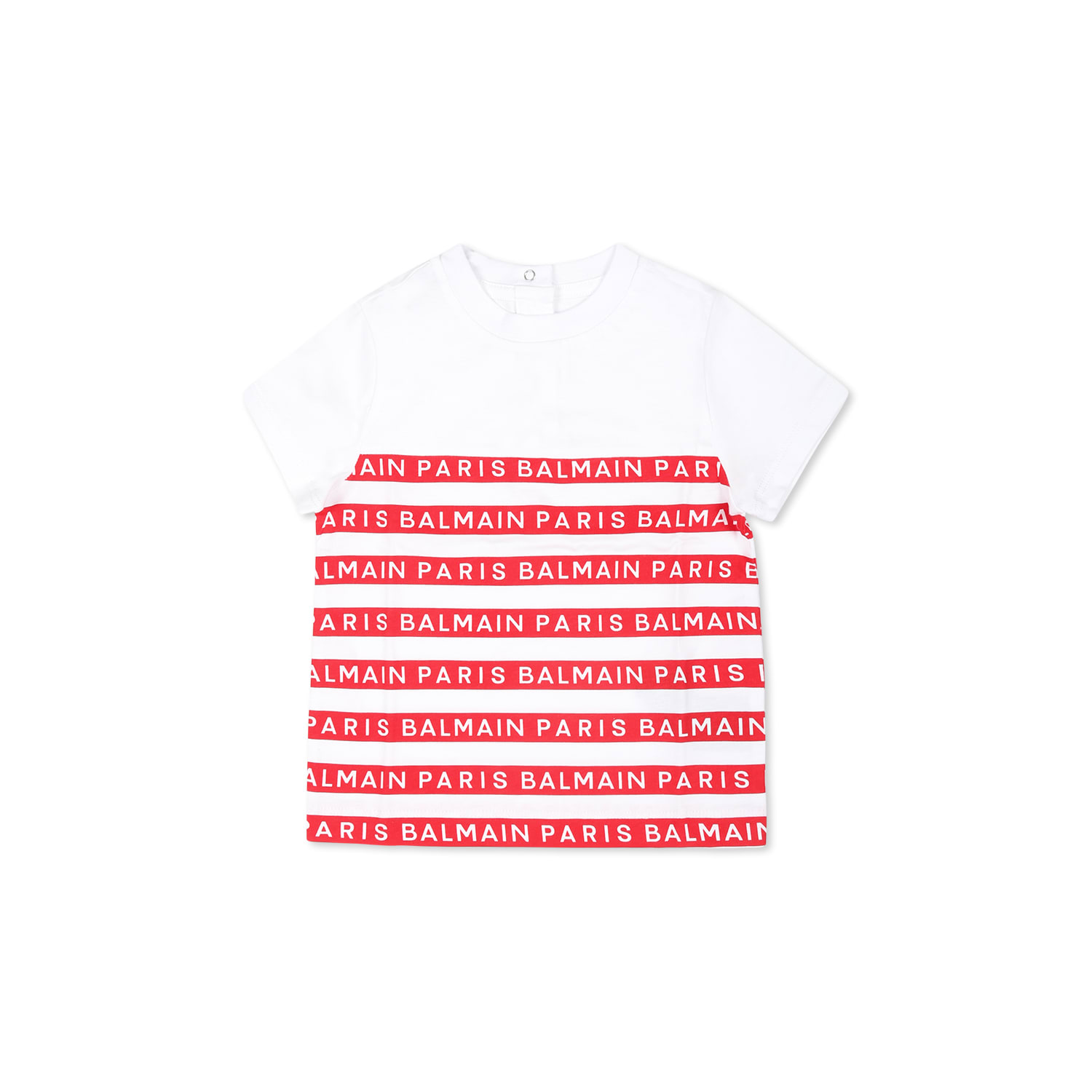 Balmain White T-shirt For Baby Boy With Logo In White