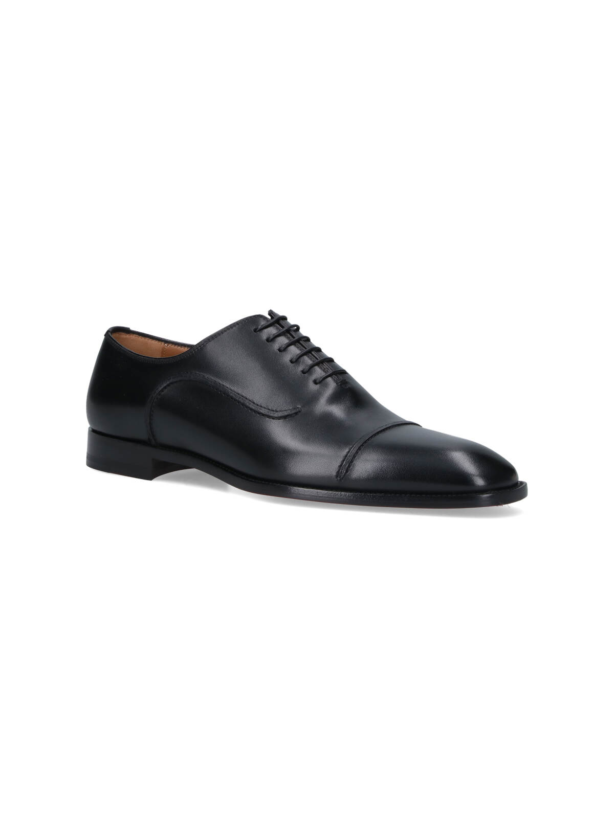 Christian Louboutin Seriox Cap-toe Leather Oxford Shoes In Black