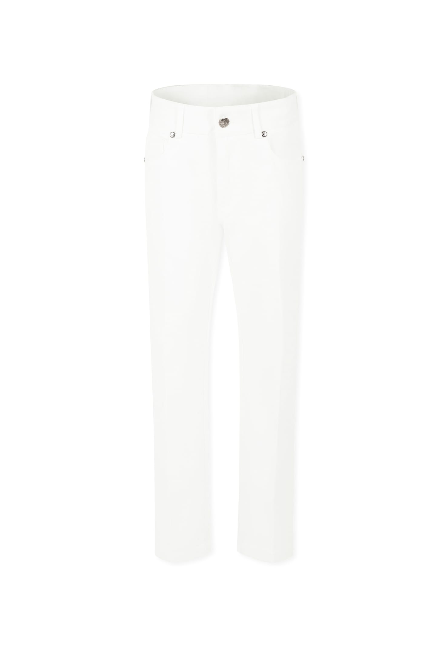 Richmond White Jeans For Boy In White