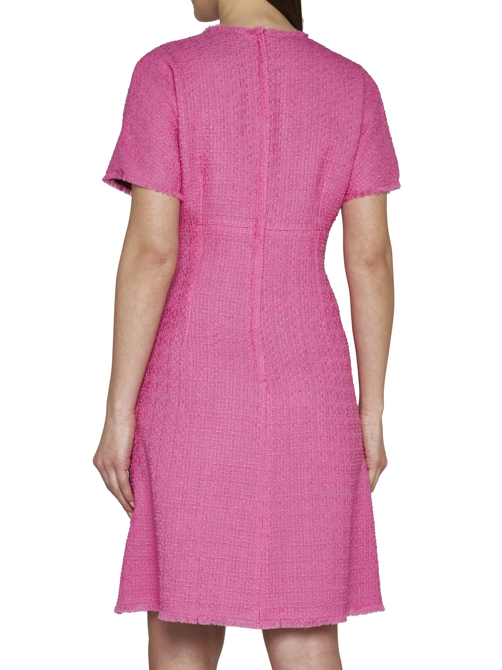 Dolce & Gabbana Tweed Midi Dress In Rosa2