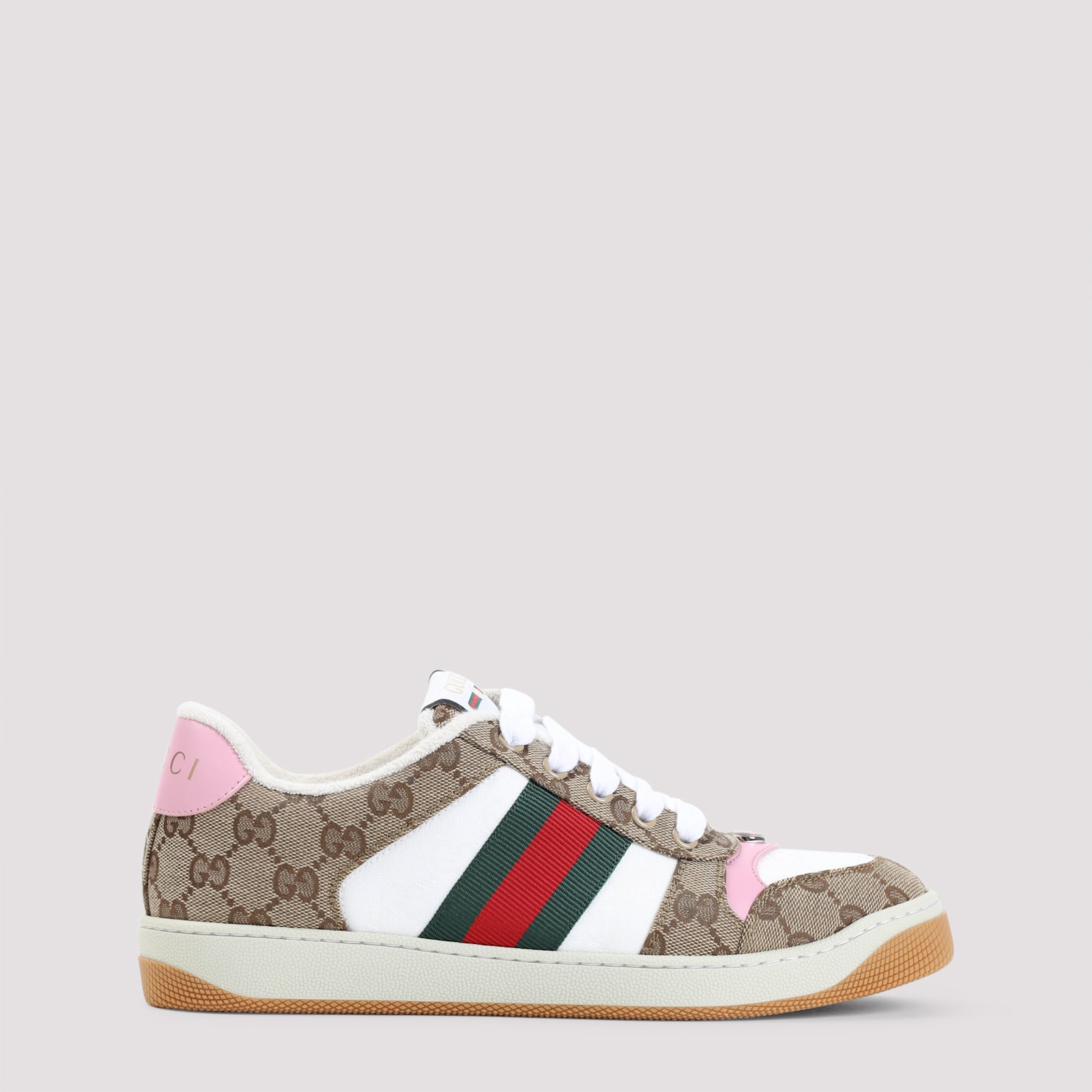 Gucci Screener Platform Sneakers In White