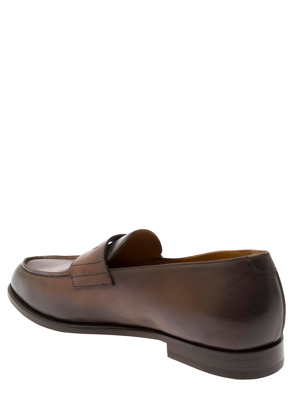 Shop Doucal's Deco Loafers In Wood Fdo Moro