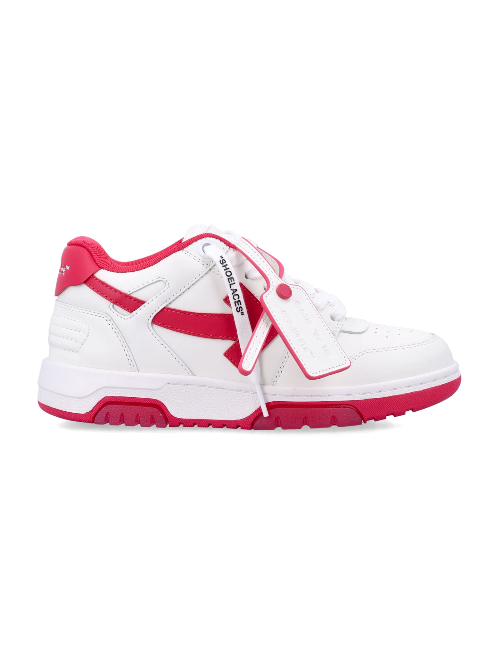 Off-white Out Of Office Women S Calf Leather Sneakers In Pink
