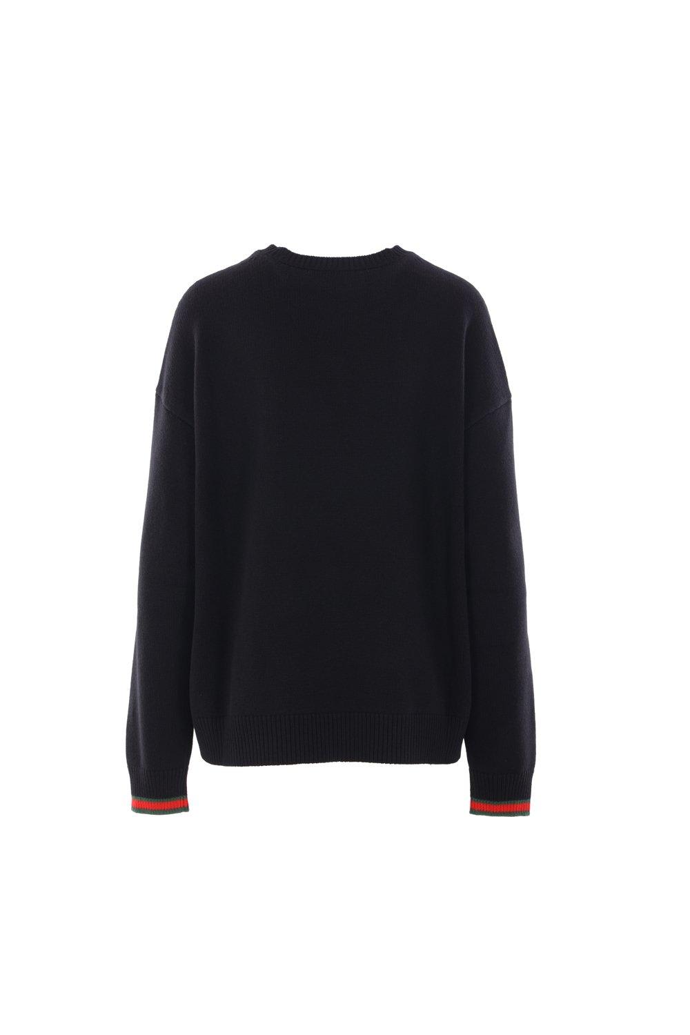 Gucci Oversize Wool And Cashmere Sweater In Black