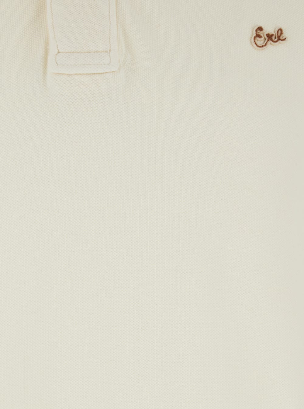 Erl White Polo With Classic Collar And Logo Lettering On The Front In Cotton Man In White