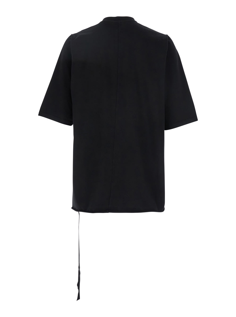 DRKSHDW JUMBO BLACK CREWNECK T-SHIRT WITH OVERSIZED BAND IN COTTON MAN