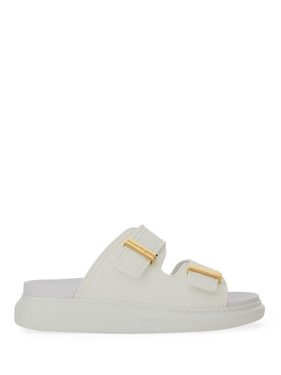 Alexander Mcqueen Oversize Hybrid Sandal In White