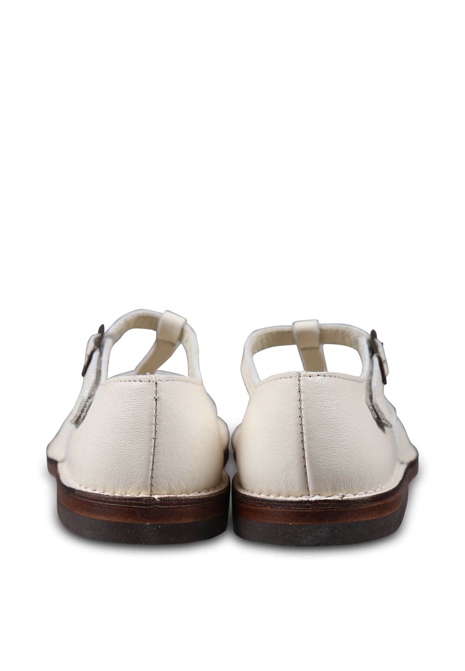 Pèpè Ivory Ballet Flats For Girl In White