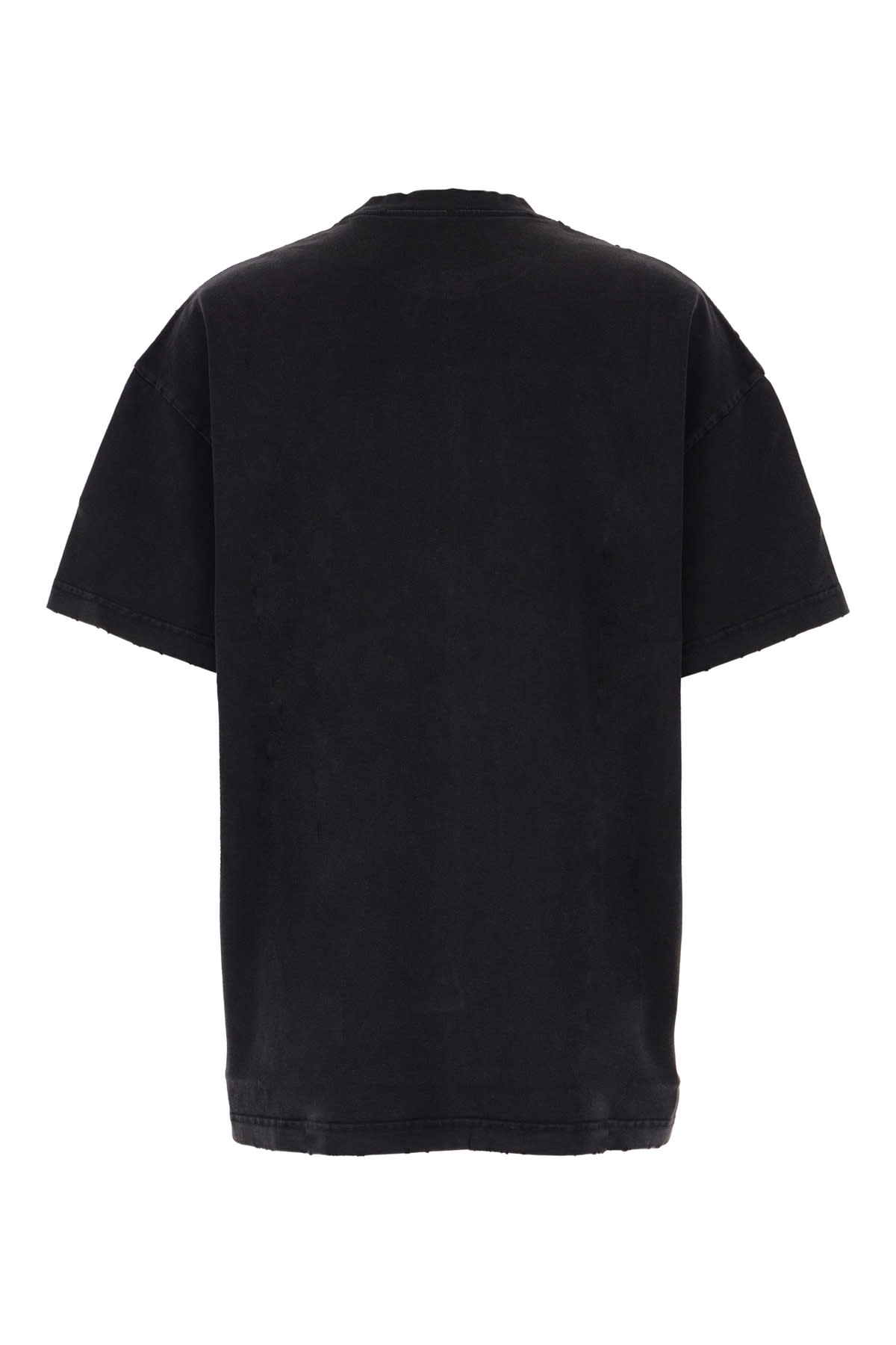 Shop Versace Black Cotton T-shirt In 2b110