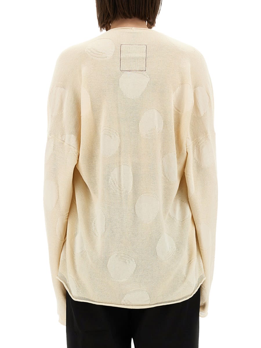 Uma Wang Shirt With Polka Dot Pattern In Ivory
