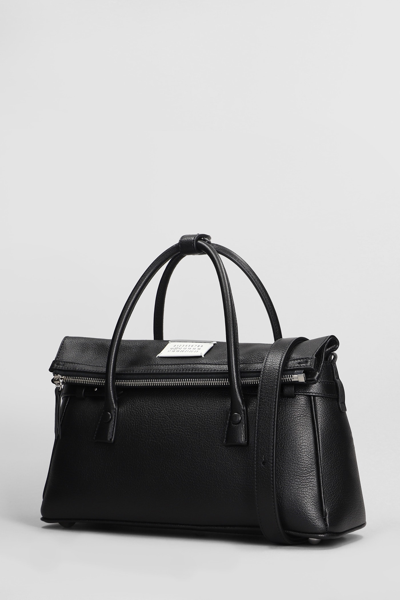 Shop Maison Margiela 5ac Shoulder Bag In Black Leather