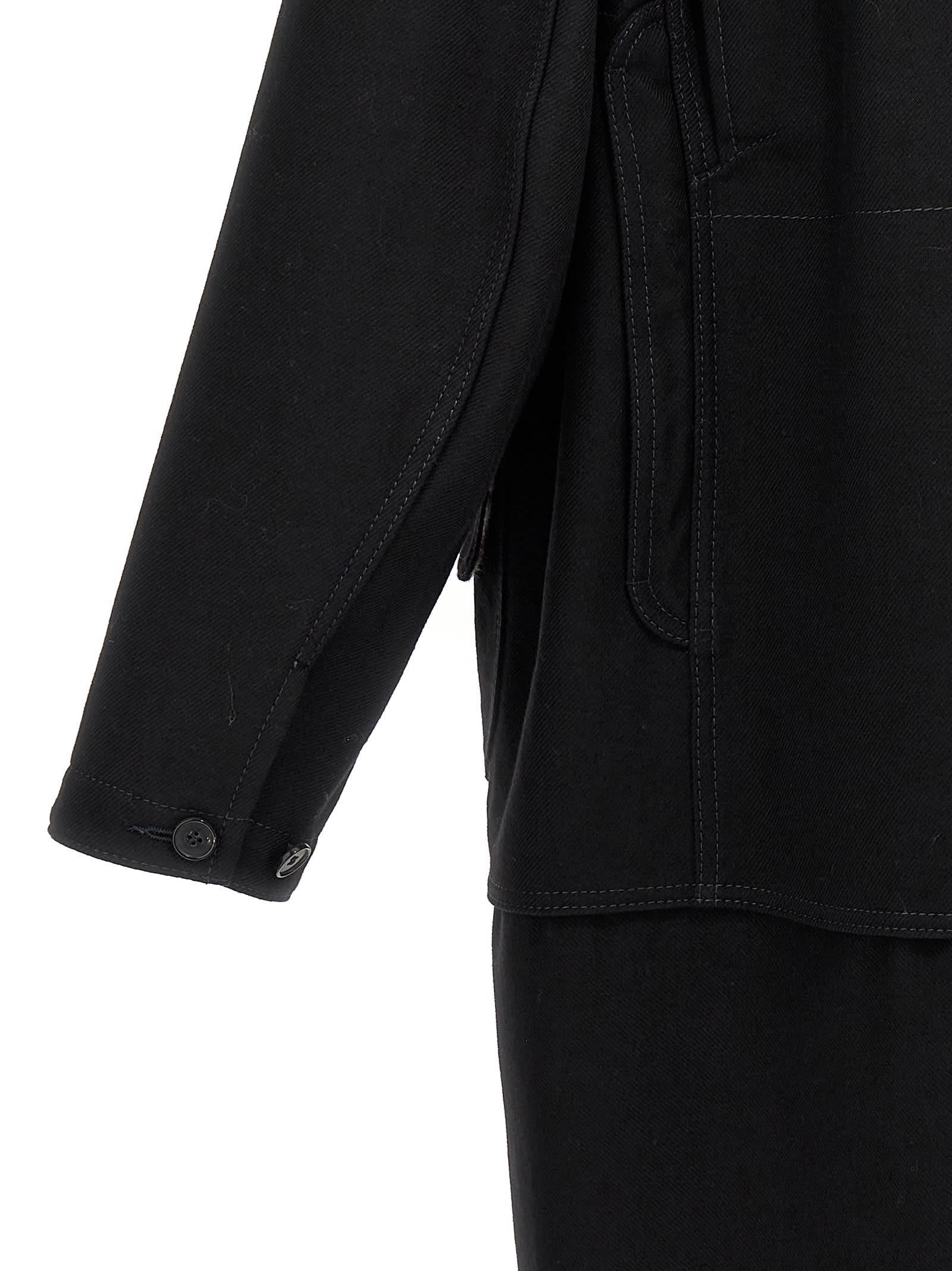 Shop Maison Margiela Single-breasted Coat In Black