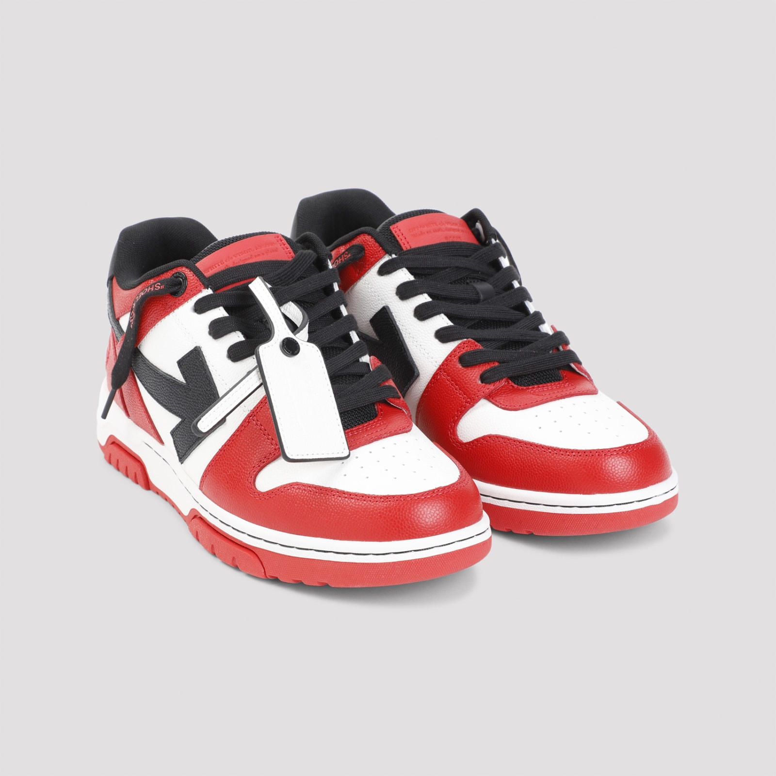 Shop Off-white Out Of Office Basket Sneakers In Red Black