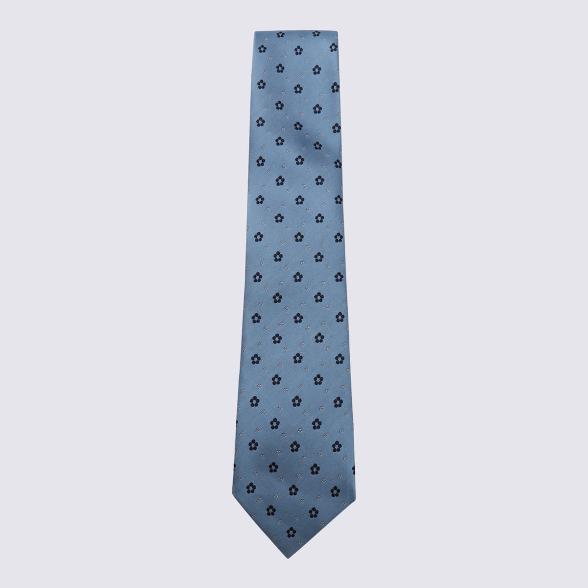 Shop Zegna Blue Silk Tie