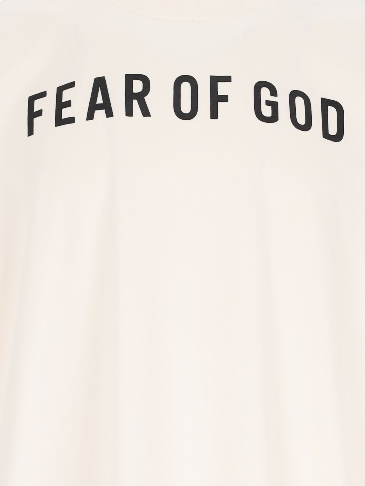 Fear Of God Thunderbird Crew Neck Graphic Print Long Sleeves In Cream