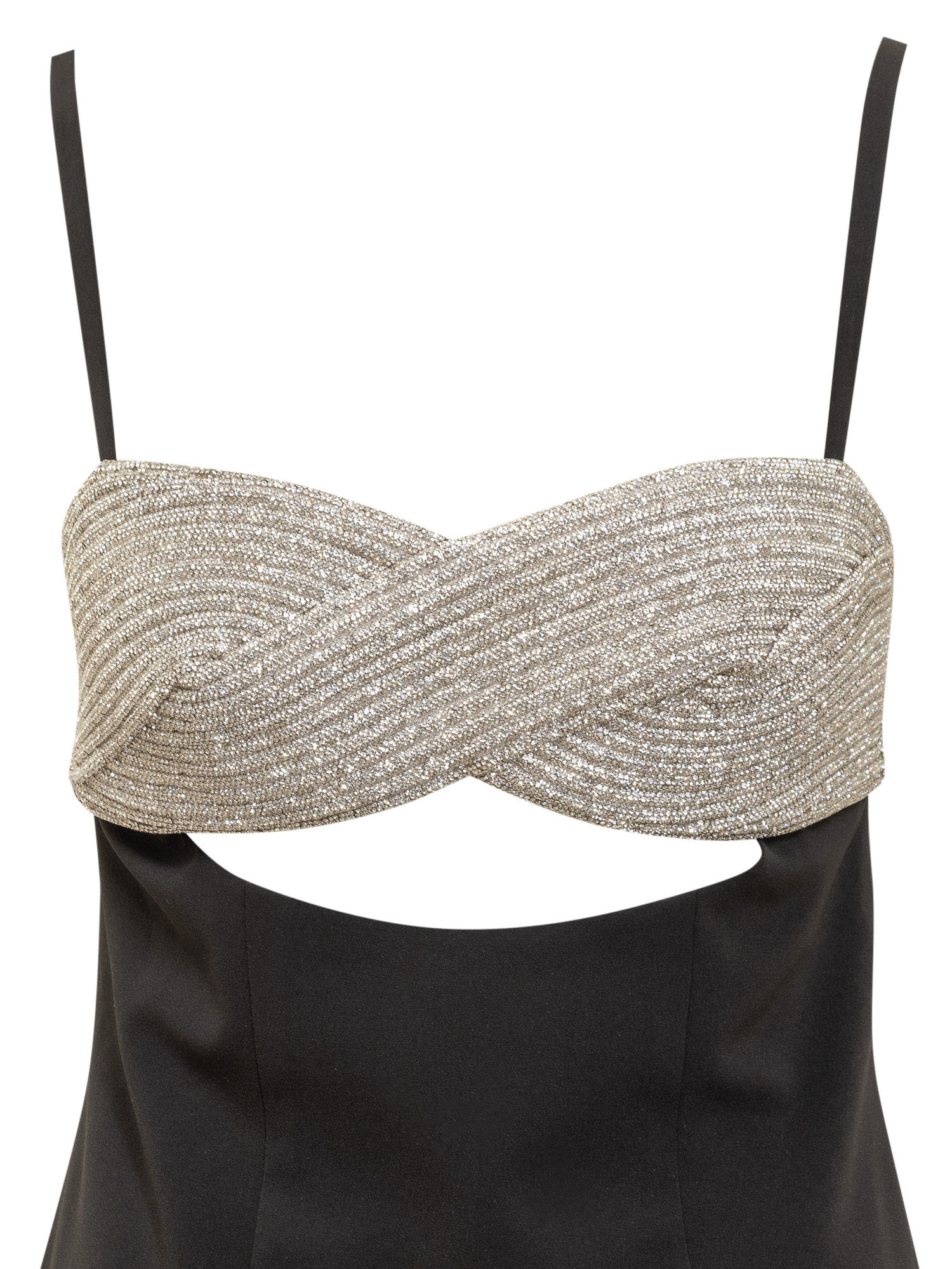 Nué Eternity Crystal-embellished Bra Mini Dress In Black | ModeSens