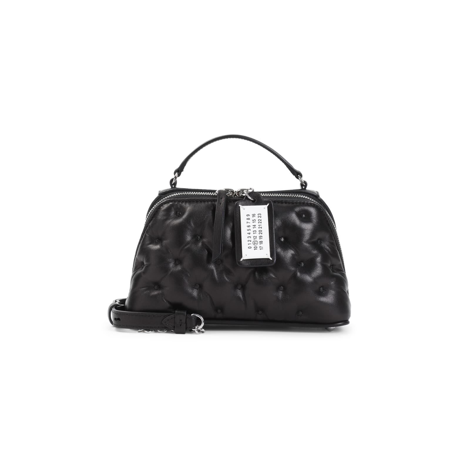 Shop Maison Margiela Glam Slam Strapezoid Bag In Black